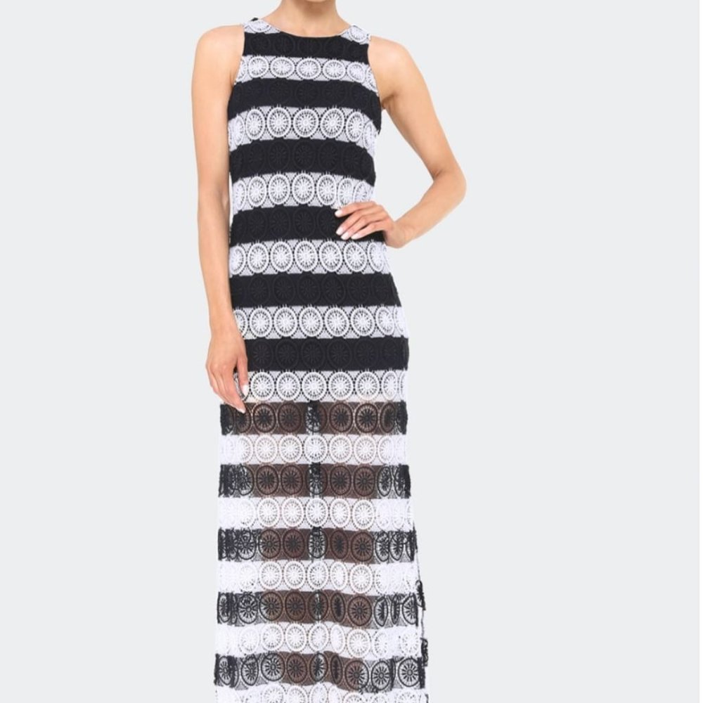 Alice + Olivia Lucia Racer Back Slit Dress